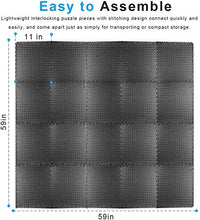 Load image into Gallery viewer, StillCool Puzzle Exercise Floor Mat, EVA Interlocking Foam Tiles Exercise Equipment Mat with Border - for Gyms, Yoga, Outdoor, Kids (E. 20 Square Feet (20 Tiles) - Black)
