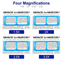 Load image into Gallery viewer, Head Mount Magnifier Headband Magnifier Professional Jeweler Loupe Hands-Free Reading Magnifier Magnifying Glasses with 4 Replaceable Lenses 1.5X,2.0X,2.5X,3.5X Magnification for Watch Repair, Crafts
