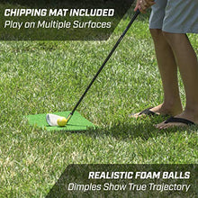 Load image into Gallery viewer, GoSports BattleChip Versus Golf Cornhole Game - Includes Two 3' x 2' Cornhole Chipping Targets, 16 Foam Balls, 2 Hitting Mats, Scorecard and Carrying Case
