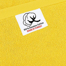 Load image into Gallery viewer, Luxury Turkish Cotton Washcloths for Easy Care, Extra Soft &amp; Absorbent, Fingertip Towels, 4 Pack Washcloth Set by United Home Textile, Lemon Yellow
