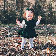 Load image into Gallery viewer, Karuedoo Baby Girls Velvet Suspender Skirt Infant Toddler Ruffled Casual Strap Sundress Summer Outfit Clothes (2-3T, Green 2(Velvet))

