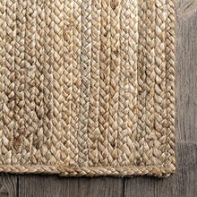 Load image into Gallery viewer, nuLOOM Rigo Hand Woven Farmhouse Jute Runner Rug, 2' 6" x 8', Natural
