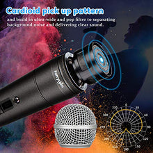 Load image into Gallery viewer, Perrycom Professional Dynamic Vocal Microphone with On and Off Switch,Cardioid Dynamic Handheld Metal XLR Mic Compatible with AMP/Speaker/Mixer for Singing,Black Mic Clip,Gold Pasted XLR Conn(TM58S)
