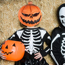Load image into Gallery viewer, Decorlife Scary Halloween Pumpkin Masks, Creepy Pumpkin Head Costume, Halloween Party Favor, Latex Mask, Orange
