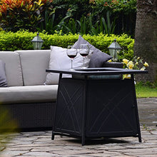 Load image into Gallery viewer, BALI OUTDOORS Firepit LP Gas Fireplace 28" Square Table 50,000BTU Fire Pit, Black
