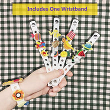 Load image into Gallery viewer, FOOIND 45PCS Shoe Charms Glow in the Dark &amp; 1 Wristbands ,Food Pattern Shoe Charms for Croc Clog Shoes Bands Bracelet Wristband Party, Dinosaur Pattern Shoe Charms for Teens Children Birthday Gifts

