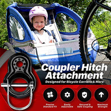 Load image into Gallery viewer, 2-Pack Baby Bike Trailer Hitch – Everyday Bike Trailer Coupler Compatible w/ Schwinn &amp; Instep Bike Trailer Coupler Attachment – Quick Release Bicycle Trailer Parts for Kids, Pet &amp; Cargo by Evo Dyne
