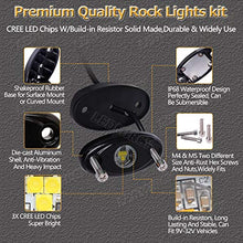 Load image into Gallery viewer, LEDMIRCY LED Rock Lights White 20PCS for Off Road Truck RZR Auto Car Boat ATV SUV Waterproof High Power Neon Trail Rig Lights Shockproof/Pack of 20,White
