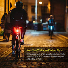 Load image into Gallery viewer, Thorfire Bike Lights Ultra Bright Cycling Lights USB Rechargeable Bicycle Tail Light Red/Blue/White 7 Light Modes, High Intensity Rear LED Fits On Any Road Bikes, Helmets for Optimum Cycling Safety
