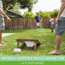 Load image into Gallery viewer, GoSports BattleChip Versus Golf Cornhole Game - Includes Two 3' x 2' Cornhole Chipping Targets, 16 Foam Balls, 2 Hitting Mats, Scorecard and Carrying Case
