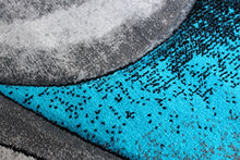 Load image into Gallery viewer, Masada Rugs, Modern Woven Area Rug, Hand Carved (8 Feet X 10 Feet, Turquoise)
