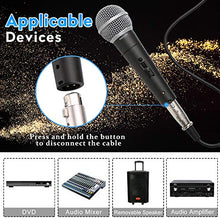 Load image into Gallery viewer, Perrycom Professional Dynamic Vocal Microphone with On and Off Switch,Cardioid Dynamic Handheld Metal XLR Mic Compatible with AMP/Speaker/Mixer for Singing,Black Mic Clip,Gold Pasted XLR Conn(TM58S)
