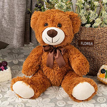 Load image into Gallery viewer, MorisMos 3 Packs Teddy Bear Stuffed Animals Plush - 13.5 Inches Height Cute Plush Toys in 3 Color Light Brown,Dark Brown,White Teddy Bears - 3 Pcs Little Bear Stuffed Animals
