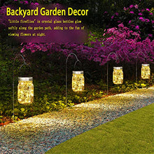 Load image into Gallery viewer, Cooo 8 Pack Outdoor Solar Lantern 30LED Mason Jar Lights Solar Powered,Waterproof Hanging Outdoor Patio Porch Garden Yard Backyard Balcony Lawn Pool Decor （Hangers &amp; Handmade Jars included）-Warm White
