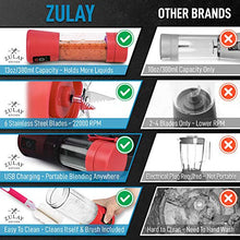 Load image into Gallery viewer, Zulay Portable Blender For Shakes And Smoothies - USB Rechargeable Portable Smoothie Blender Small For Travel - 13oz Capacity Personal Mini Blender Portable - Red
