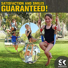 Load image into Gallery viewer, Sportivikids Ninja Warrior Obstacle Course for Kids Outside with Swing Set - 50' Ninja Slackline Hanging Activities Accessories, Monkey Bars &amp; Ladder for Girls &amp; Boys for Backyard - Outdoor Playsets

