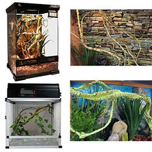 Load image into Gallery viewer, kathson Reptile Vines Plants Flexible Bendable Jungle Climbing Vine Terrarium Plastic Plant Leaves Pet Tank Habitat Decor for Bearded Dragons Lizards Geckos Snakes Hermit Crab Frogs and More Reptiles
