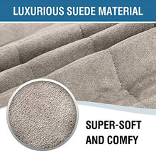Load image into Gallery viewer, 100% Waterproof Sofa Furniture Cover Suede Couch Covers for Dogs Velvet Sofa Protector Leather Sofa Cover Seat Width 70" Sofa Slipcovers with 2" Strap and Non-Slip Backing (Sofa, Taupe)
