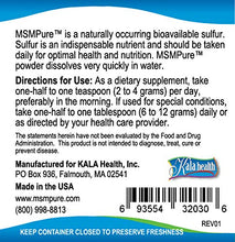Load image into Gallery viewer, Kala Health MSMPure Fine Powder, Fast Dissolving Organic Sulfur Crystals, 99% Pure Distilled MSM Supplement, Made in USA, 8.8 oz

