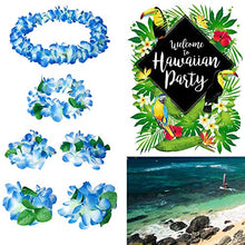 Load image into Gallery viewer, Udalyn Hawaiian Luau Flower Leis Jumbo Necklaces Bracelets Headband Anklets Set 6-7 Pack
