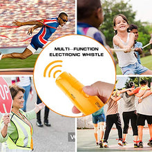 Load image into Gallery viewer, Feeke Electronic Whistle with Lanyard Adjustable, 3 Tone High Volume Spalding Electric Whistle for Referee Coaches PE Teacher, Outdoor Camping Hiking Boating Emergency Whistles (2Packs,Orange &amp; Black)
