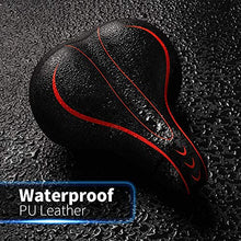 Load image into Gallery viewer, Xmifer Oversized Bike Seat, Comfortable Bike Seat - Universal Replacement Bicycle Saddle - Waterproof Leather Bicycle Seat with Extra Padded Memory Foam - Bicycle Seat for Men/Women
