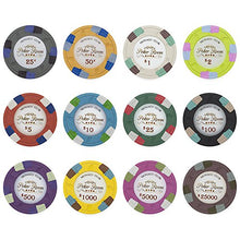 Load image into Gallery viewer, Claysmith Gaming Pack of 50 Monaco Club Poker Chips, Heavyweight 13.5-Gram Clay Composite (5 Red)
