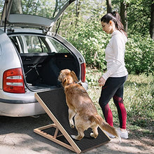 Load image into Gallery viewer, SASRL Adjustable Pet Ramp for All Dogs and Cats - Folding Portable Dog Ramp for Couch or Bed with Non Slip Carpet Surface, 40”Long and Height Adjustable from 9”to 24” - Up to 100 Lbs
