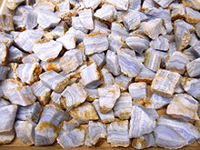 Load image into Gallery viewer, Rock Tumbler Gem Refill Kit - Namibia, Africa Blue Lace Agate Rough, Bold Banding, 4 oz
