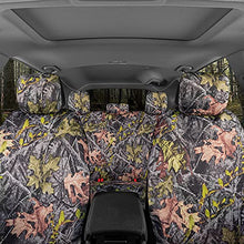 Load image into Gallery viewer, BDK Camo Car Seat Covers Full Set with Camo Car Floor Mats – Complete Interior Protection Set, Realistic Green Forest Camouflage Pattern, Camoflauge Interior Accessories for Auto Truck Van &amp; SUV
