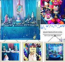 Load image into Gallery viewer, Rectangle Tablecloth Sequin 90x156inch White Rectangular Table Drape for Parties Weddings Kitchen Glitz Table Cover

