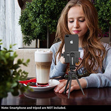 Load image into Gallery viewer, Neewer Smartphone Holder Vertical Bracket with 1/4-inch Tripod Mount - Phone Clip Tripod Adapter for iPhone X 8 7 Plus 7 6 Plus, Samsung S8 S7 S6 and Other Phones Within 1.9-3.9 inches Width (Black)
