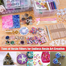Load image into Gallery viewer, Resin Decoration Accessories Kit, Thrilez Resin Jewelry Making Supplies Kit with Dried Flowers, Resin Glitter Sequin, Mica Powder, Resin Foil Flakes and Epoxy Resin Fillers for Resin Crafts Beginners
