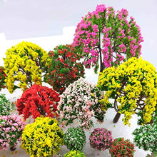 Load image into Gallery viewer, MOMOONNON 32 Pieces Model Trees 3.5cm - 10cm Mixed Model Tree Train Scenery Architecture Trees Fake Trees for DIY Crafts, Building Model, Scenery Landscape Natural Green
