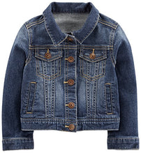 Load image into Gallery viewer, Simple Joys by Carter's Toddler Girls' Denim Jacket, Medium Wash, 3T
