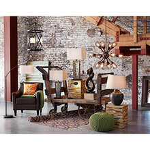 Load image into Gallery viewer, Zion Modern Table Lamp Tapered Natural Slate Bronze Metal Rectangular Shade for Living Room Family Bedroom Bedside - Franklin Iron Works
