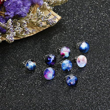 Load image into Gallery viewer, Thunaraz 8 Pairs Unisex Stainless Steel Stud Earrings Galaxy Astronomy Earrings for Girls Boys
