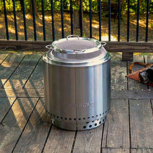 Load image into Gallery viewer, Solo Stove Stainless Steel Ranger Fire Pit Spark Screen with guilds Shield Protector Mesh Protective Spark Screen for Backyard and Outdoor fire pits Stops Hot Embers
