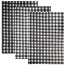 Load image into Gallery viewer, Pllieay 3 Pieces Big Size Mesh Plastic Canvas Sheets for Embroidery, Acrylic Yarn Crafting, Knit and Crochet Projects, 6 Count (19.6 X 13 Inch, Black)
