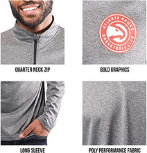 Load image into Gallery viewer, Ultra Game NBA Men's Quarter Zip Long Sleeve Pullover T-Shirt
