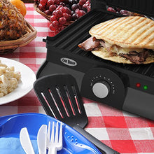 Load image into Gallery viewer, Chef Buddy 82-SW73 Panini Press Indoor Grill and Gourmet Sandwich Maker, Electric with Nonstick Plates, 12.75" x 11" x 4.75", Silver
