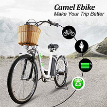 Load image into Gallery viewer, NAKTO 26" 250W Cargo Electric Bicycle Sporting Shimano 6 Speed Gear EBike Brushless Gear Motor with Removable Waterproof Large Capacity 36V10A Lithium Battery and Battery Charger
