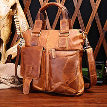 Load image into Gallery viewer, Vintage Handmade Leather Messenger Bag for Laptop Briefcase Best Computer Satchel Distressed Bag (Brown)
