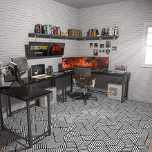 Load image into Gallery viewer, L Shaped Desk Corner Computer Desk Sturdy Computer Table Writing Desk Gaming Desk Workstation, Black
