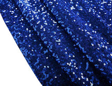 Load image into Gallery viewer, PrettyGuide Women's Sequin Cocktail Dress Loose Glitter Short Sleeve Party Tunic Dress S Blue
