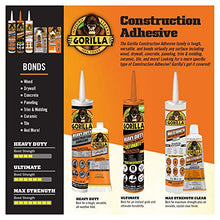 Load image into Gallery viewer, Gorilla Max Strength Clear Construction Adhesive, 2.5 Ounce Squeeze Tube, Clear, (Pack of 2)
