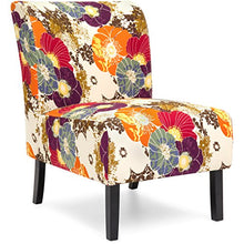 Load image into Gallery viewer, Best Choice Products Modern Contemporary Upholstered Armless Accent Chair - Floral/Multicolor
