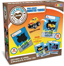 Load image into Gallery viewer, JOYIN 16 Pack Valentines Day Gift Cards With Gift Pull Back Monster Truck Toys for Valentine's Classroom Exchange Prizes Valentine Party Favor Toys
