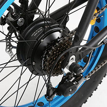 Load image into Gallery viewer, ECOTRIC Electric Fat Tire Bicycle Folding Bike 36V 12Ah 500W Lithium Battery Beach Snow Mountain 20" Ebike Moped - Extra Free Rear Rack(Black&amp;Blue)
