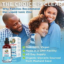 Load image into Gallery viewer, Zinc Supplements for Immune Support | Ionic Zinc for Kids &amp; Adults | Liquid Zinc Supplement |40 Day Supply | Zinc Sulfate | Skin Care Supplement | Vegan | Non-GMO | Gluten Free | 40 Servings
